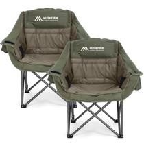 Cadeira Huskfirm 2 Unidades Dobrável Almofadada para Camping Verde Cadeira Huskfirm 2 Unidades Dobrável Almofadada para Camping Verde