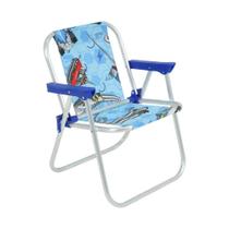 Cadeira Infantil Aluminio Hot Wheels Azul Bel