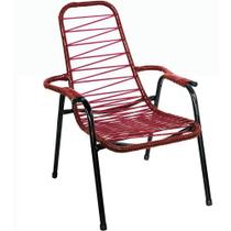 Cadeira Infantil de Area Varanda de Fio Cordinha Vermelho Fortmix