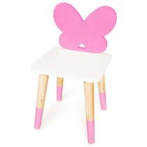 Cadeira Infantil de Madeira Borboletinha Rosa 2