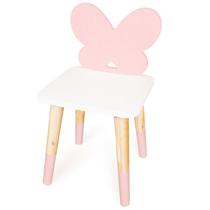 Cadeira Infantil de Madeira Borboletinha Rosa Bebê 2