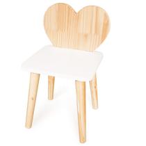 Cadeira Infantil de Madeira Coração Pinus 2