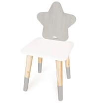 Cadeira Infantil de Madeira Estrela Cinza