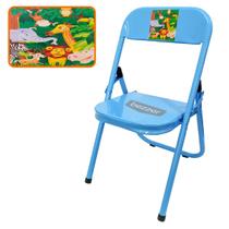 Cadeira Infantil Dobrável Em Aço Resistente Até 40 Kg Ideal P/ Crianças Cores Estampas Lúdicas Divertidas Não Risca Chão