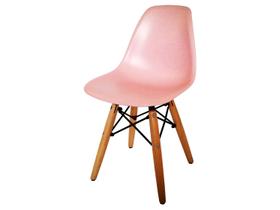 Cadeira Infantil Eames Braço Polipropileno Base Madeira Eiffel Espresso Móveis
