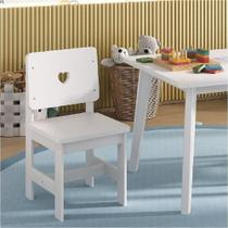 Cadeira Infantil em Madeira Maciça 29cm X 57,5cm Sofia Branco Cadeira Infantil em Madeira Maciça 29cm X 57,5cm Sofia Branco