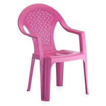 Cadeira Infantil Em Plástico Resistente Poltrona Para Crianças Rosa - PL DECOR