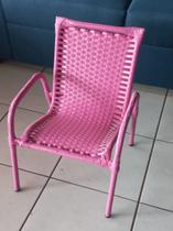Cadeira INFANTIL Fibra Sintética - Rosa - PRB