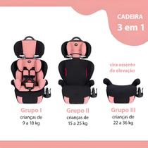 Cadeira Infantil Para Carro Booster Versati Até 36kg Rose 3 em 1 Cadeira Infantil Para Carro Booster Versati Até 36kg Rose 3 em 1