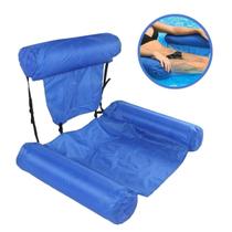 Cadeira Inflavel Poltrona Boia Azul em Nylon