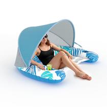 Cadeira inflável Pool Float Grand XL Lounge com dossel para adultos