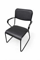 Cadeira Interlocutor Fixa Base Preta com Braço W-221 B.Hoff