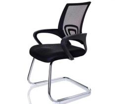 Cadeira Interlocutor Fixa Wave Pierre Preta W-120A