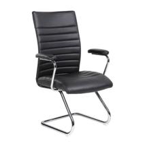 Cadeira Interlocutor Pelegrin Em Couro Pu Preta PEL-9023V