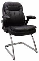 Cadeira Interlocutor Relax Confort Base Fixa Cromada Hb103