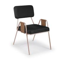 Cadeira Ipê com Braço Aço Carbono Dourado Cadeira Ipê com Braço Aço Carbono Dourado