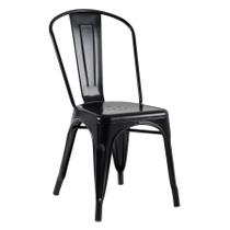 Cadeira Iron Tolix Aço Carbono Industrial - Preto