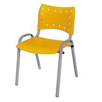 Cadeira Iso Base Cinza Escola, Escritório Amarelo