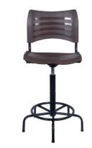 Cadeira Iso Caixas Alta Base Ferro Fixa Balcao Recepçao