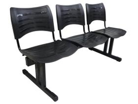 Cadeira Iso em longarina 3 lugares Linha Polipropileno Iso - Design Office