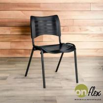 Cadeira iso fixa Confortável Empilhavel P/ Escola Igrejas Auditório e Escritório