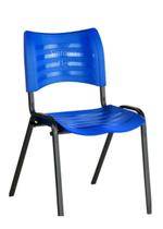 Cadeira iso fixa desmontável para igrejas, recepção dvs azul - Sintonia Flex