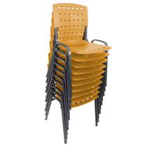 Cadeira ISO para sua casa, Igrejas e Estabelecimentos Comerciais em Geral Kit 10 Laranja - LG Flex Cadeiras