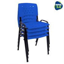 Cadeira ISO para sua casa, Igrejas e Estabelecimentos Comerciais em Geral Kit 4 Azul Cadeira ISO para sua casa, Igrejas e Estabelecimentos Comerciais em Geral Kit 4 Azul