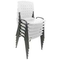 Cadeira ISO para sua casa, Igrejas e Estabelecimentos Comerciais em Geral Kit 6 Branca - LG flex Cadeiras