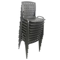 Cadeira ISO para sua casa, Igrejas, Recepções e Estabelecimentos Comerciais em Geral Kit 8 Preta - LG flex Cadeiras