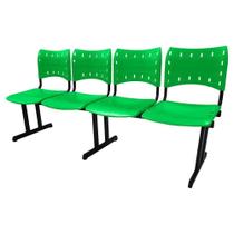 Cadeira Iso Pp Rp Longarina 4 Lugares Color Verde Cadeira Iso Pp Rp Longarina 4 Lugares Color Verde