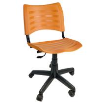 Cadeira Iso Secretária Giratória Plástica Laranja Para Escritório Cadeira Iso Secretária Giratória Plástica Laranja Para Escritório