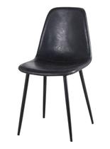 Cadeira Jacob PU Preto com Pes Palito cor Preto - 44990 Cadeira Jacob PU Preto com Pes Palito cor Preto - 44990