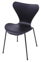 Cadeira Jacobsen Series 7 Polipropileno Preto com Base Metal - 55944