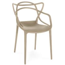 Cadeira Jantar Allegra Bege: Design moderno, estrutura resistente e assento confortável