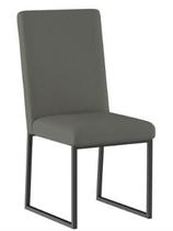 Cadeira jantar estofada com base de ferro preto