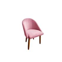 Cadeira jantar Meia Lua Veludo Rosa - Montanaris Decor
