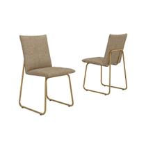Cadeira Jantar Soft 1750 Aço 2 Un Dourado/Branco Carraro Cadeira Jantar Soft 1750 Aço 2 Un Dourado/Branco Carraro