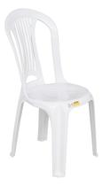 Cadeira Jardim Plastico Branco 89x44cm 182kg