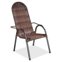 Cadeira JJ Big de Junco Fibra super-reforçada preto craqueada