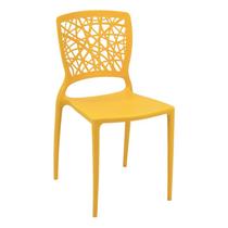 Cadeira Joana em Polipropileno e Fibra de Vidro Amarelo Tramontina