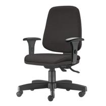Cadeira Job Diretor com Bracos Assento material sintético Base Rodizio Metalico Preto - 54640