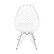 Cadeira Kaila Base Cromada Branco Cadeira Kaila Base Cromada Branco