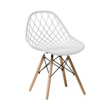 Cadeira Kaila Base em Madeira - Branco