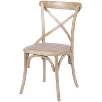 Cadeira Katrina Top Madeira Natural Assento Rattan - 30752