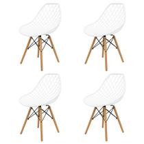 Cadeira Kayla DSW Madeira Cx4 Branco Cadeira Kayla DSW Madeira Cx4 Branco