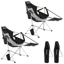 Cadeira KingCamp Hammock com apoio para pés portátil dobrável Cadeira KingCamp Hammock com apoio para pés portátil dobrável