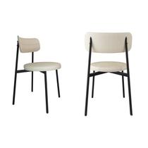 Cadeira Kyta Fixa com 4 Pés 50 x 44,7 x 83,8 cm com 2 Unidades Preto Cadeira Kyta Fixa com 4 Pés 50 x 44,7 x 83,8 cm com 2 Unidades Preto