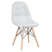 Cadeira Laráz Eames Eiffel Botonê Estofada - Cinza claro Cadeira Laráz Eames Eiffel Botonê Estofada - Cinza claro