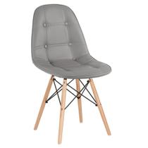 Cadeira Laráz Eames Eiffel Botonê Estofada - Cinza Cadeira Laráz Eames Eiffel Botonê Estofada - Cinza